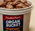 Satirical bucket of preserved animal organs